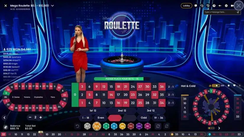 Mega roulette Game Mega roulette.